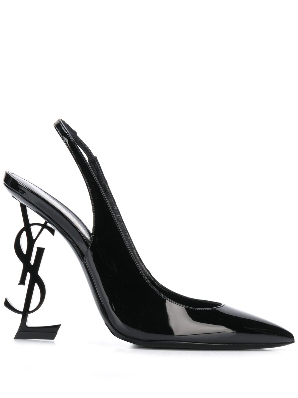 Opyum Slingback-Pumps aus schwarzem Leder 110 mm