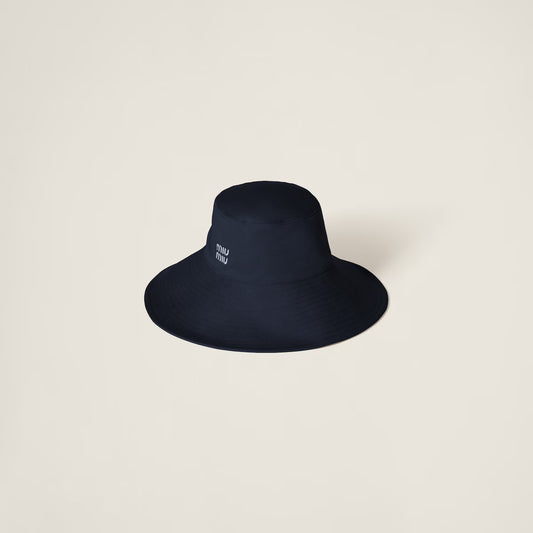 Hat made of denim, blue/red