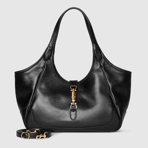 Mercato Shopping Bag klein aus schwarzem Leder
