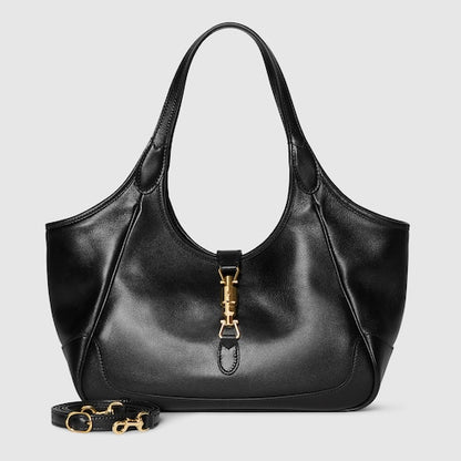 Mercato Shopping Bag klein aus schwarzem Leder