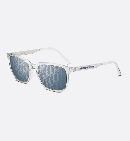 Rectangular sunglasses Tag SU Crystal-Tone Men's