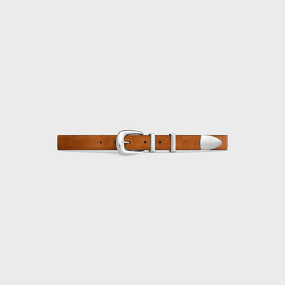 Western Gürtel 25 mm aus fulvofarbenem Wildleder für Herren