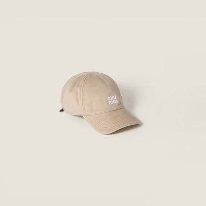 Baseballkappe aus Denim Beige/Amaranth