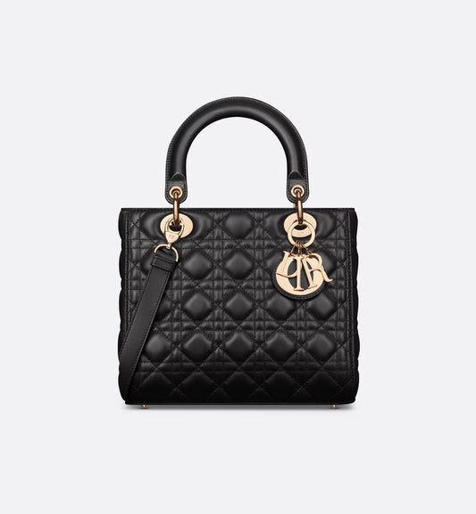 Medium Lady Dior Bag Black