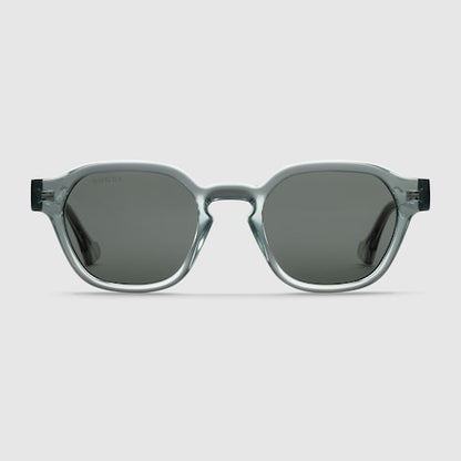 Ovale Sonnenbrille in Grau mit transparentem Effekt Herren
