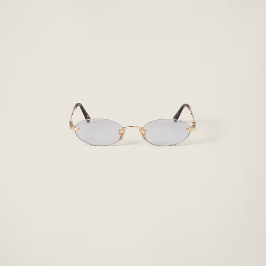 Sunglasses with Oval Lenses Transparent Blue Light