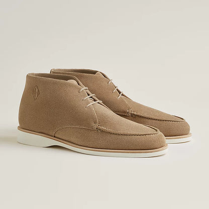 Line Derby Shoe Beige Wildleder