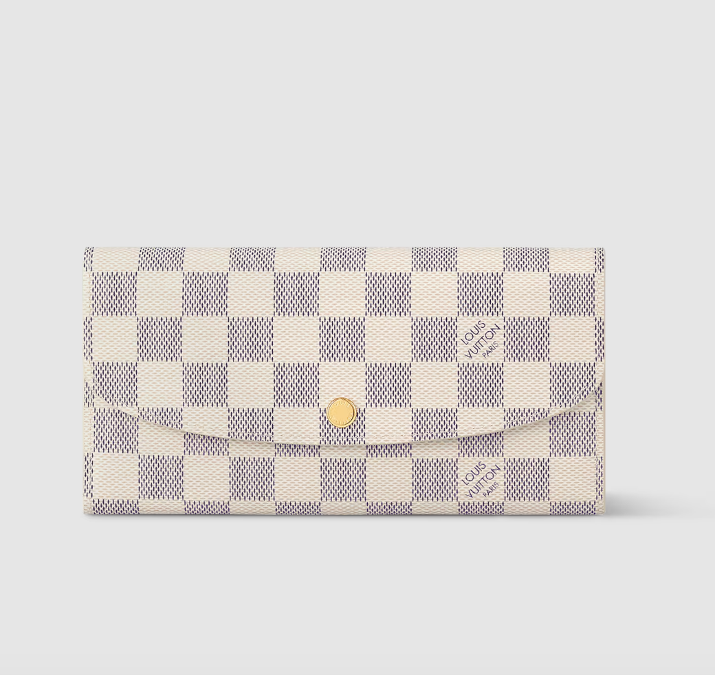Emilie Damier Azur-Canvas wallet
