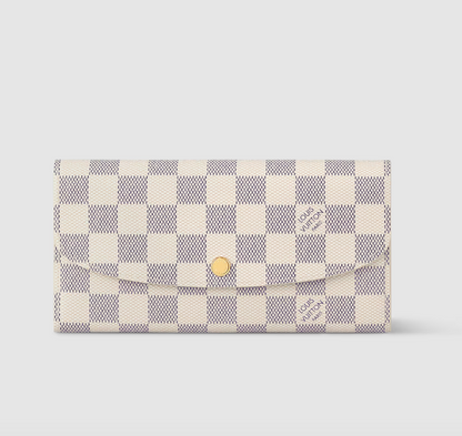 Emilie Damier Azur-Canvas wallet
