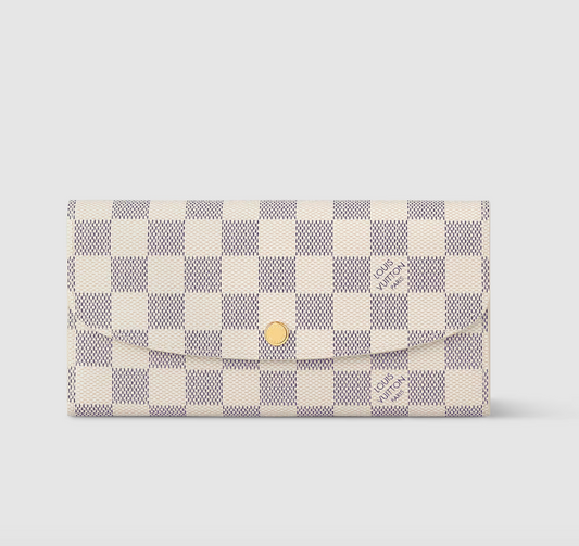 Emilie Damier Azur-Canvas wallet