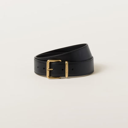 Gürtel aus Schwarzem Leder 3.5cm
