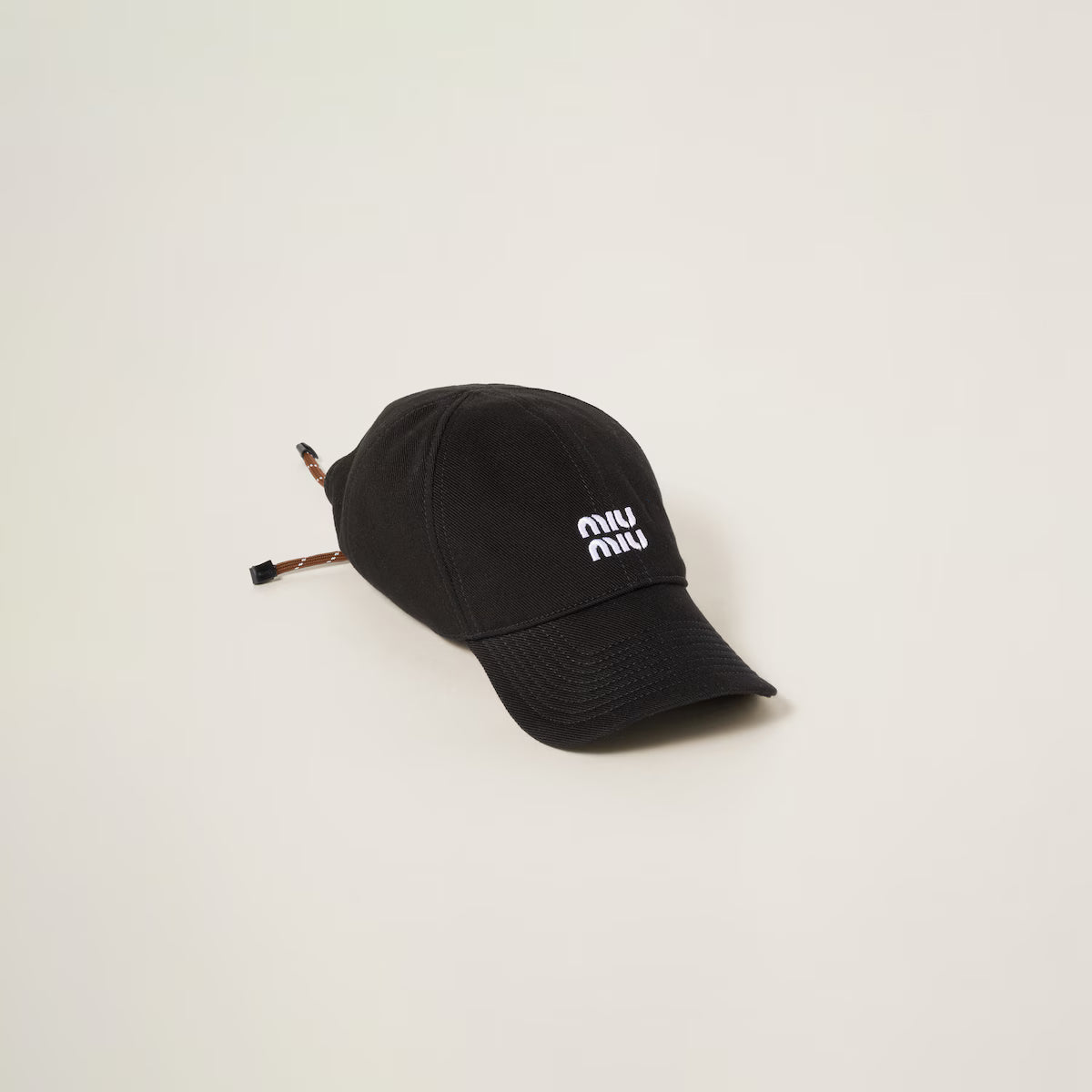 Baseballkappe aus Denim Schwarz/Tabak