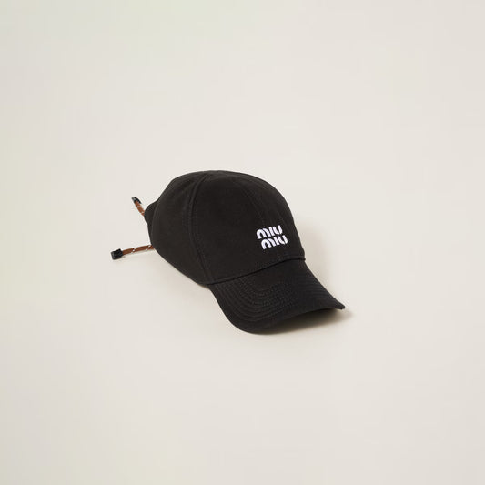 Denim Baseball Cap Black/Tobacco