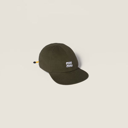 Baseballkappe aus Denim Waldgrün/Gelb