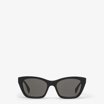 Forever Cat-Eye Sonnenbrille aus schwarzem Acetat für Damen