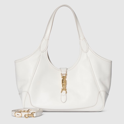 Mercato Shopping Bag klein aus weißem Leder