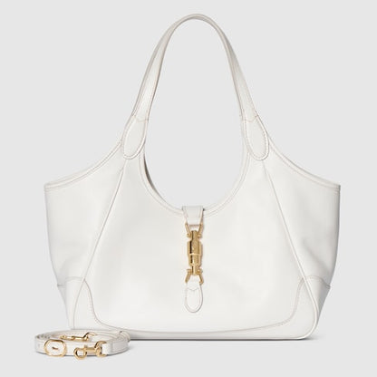 Mercato Shopping Bag klein aus weißem Leder
