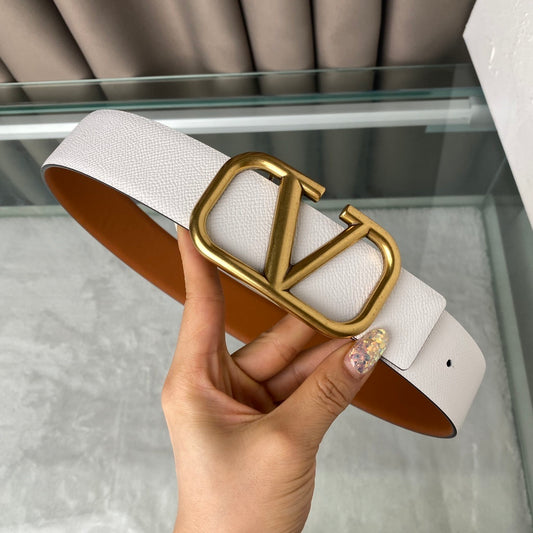 Reversible VLogo Signature Calfskin Belt 40mm Brown