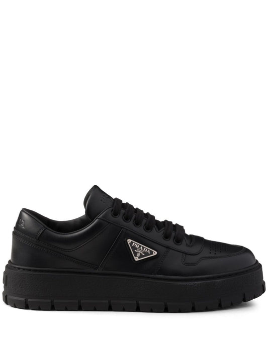 Black leather shoes