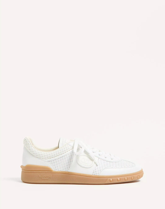 Low-Top Sneaker Upvillage aus perforiertem Nappa Weiß
