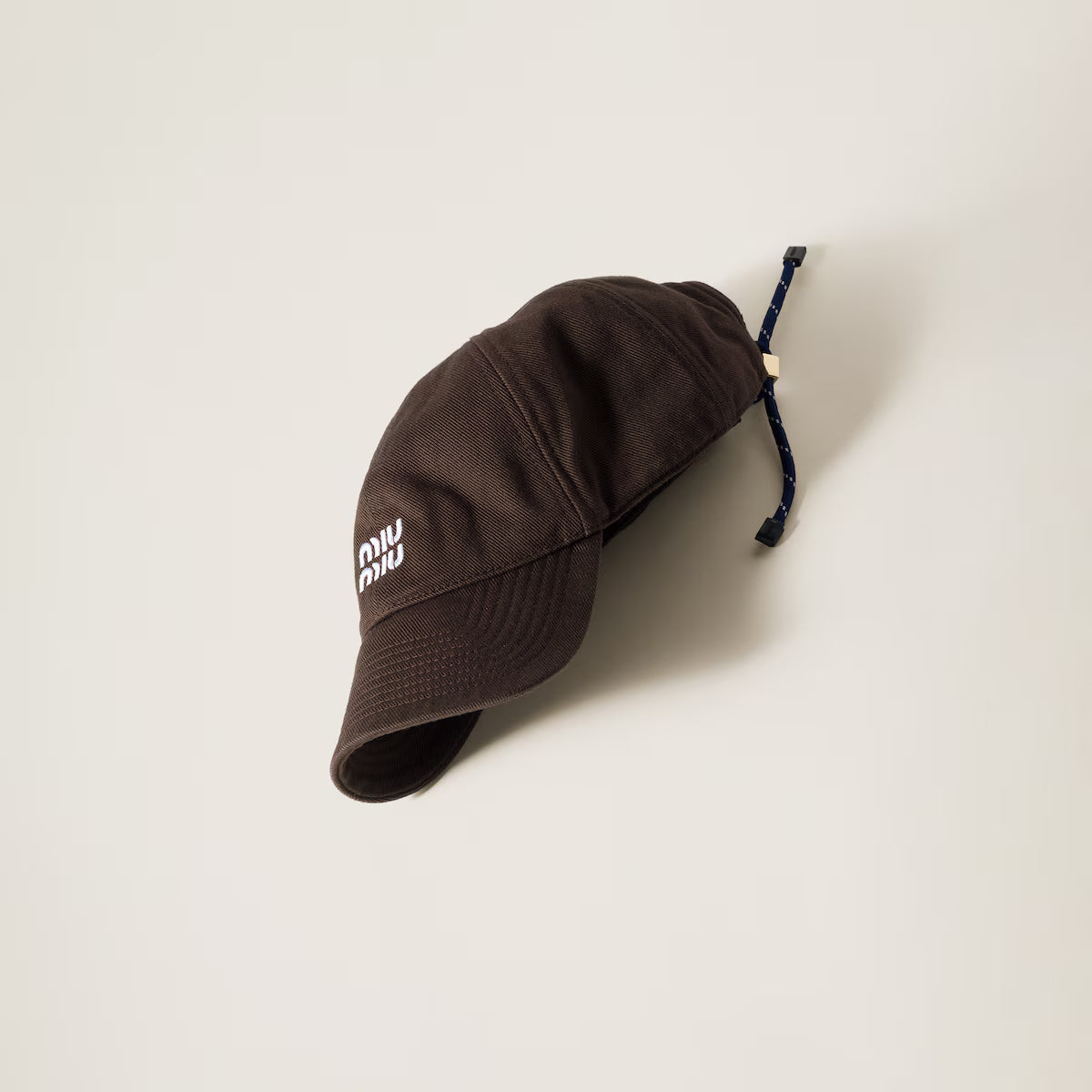Baseballkappe aus Denim Dunklebrown/Iris
