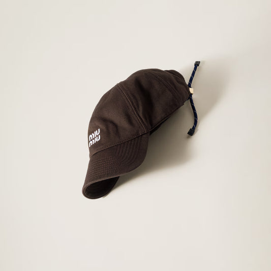 Denim baseball cap Dark brown/Iris