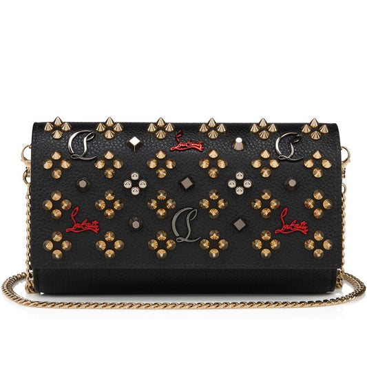 Paloma Geldbörse mit Kette Spikes Loubinthesky schwarz