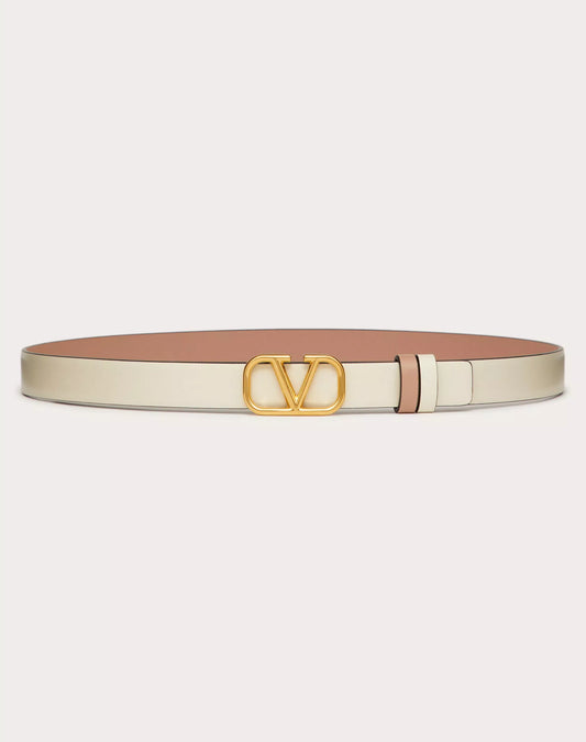 Wendegürtel VLogo Signature aus glänzendem Kalbsleder 20 mm