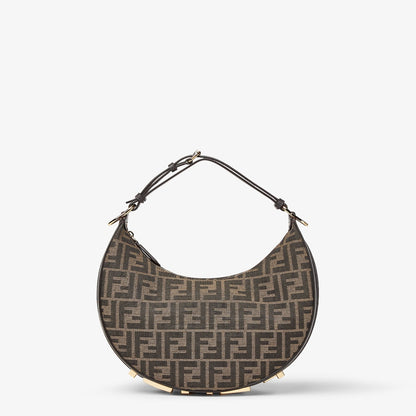 Fendigraphy Small Tasche aus FF-Jacquardgewebe Braun