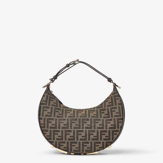 Fendigraphy Small Tasche aus FF-Jacquardgewebe Braun