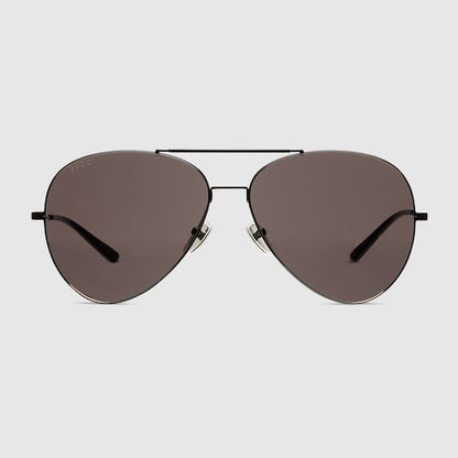 Pilotensonnenbrille Schwarz mit grauen Gläsern Herren