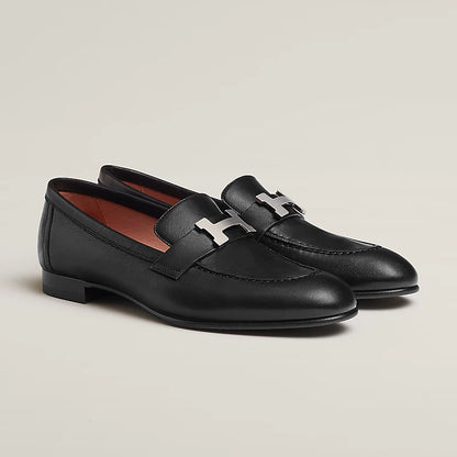 Paris Loafer Schwarz mit Silberschnalle