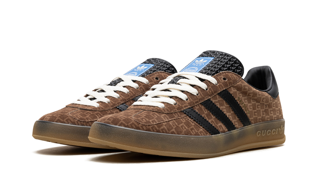 GG x Adidas Gazelle – GG Monogram – Braun