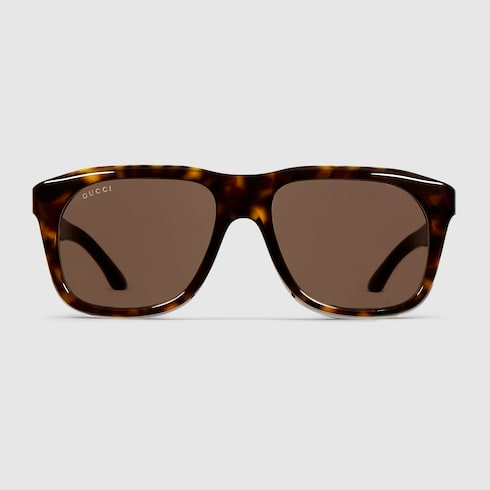 Men's Square Sunglasses in Dark Brown Tortoiseshell