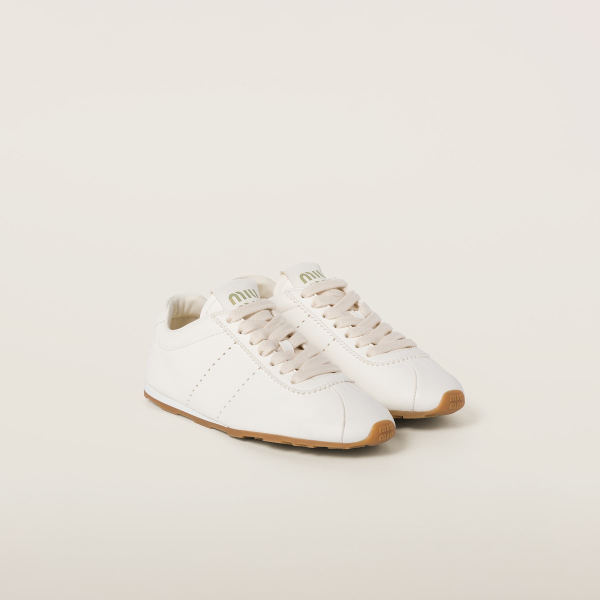 Sneakers Plume aus Nappaleder in Elfenbein