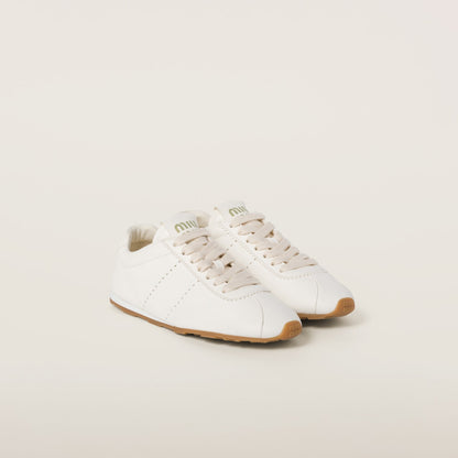 Sneakers Plume aus Nappaleder in Elfenbein