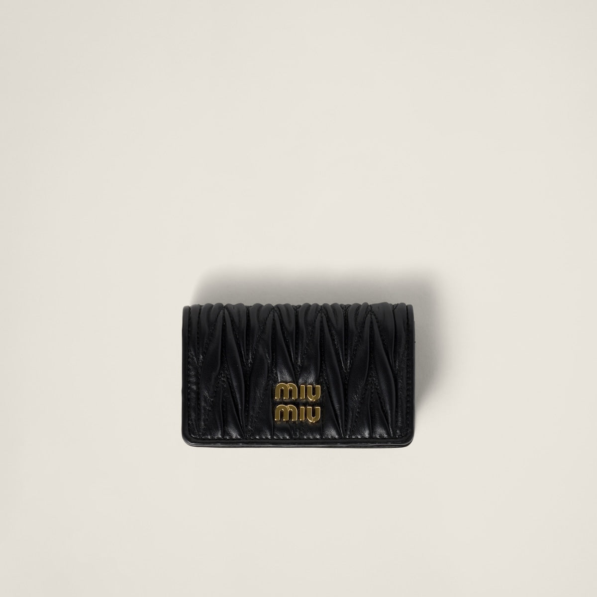 Card holder made of nappa leather in black