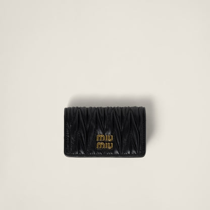 Card holder made of nappa leather in black