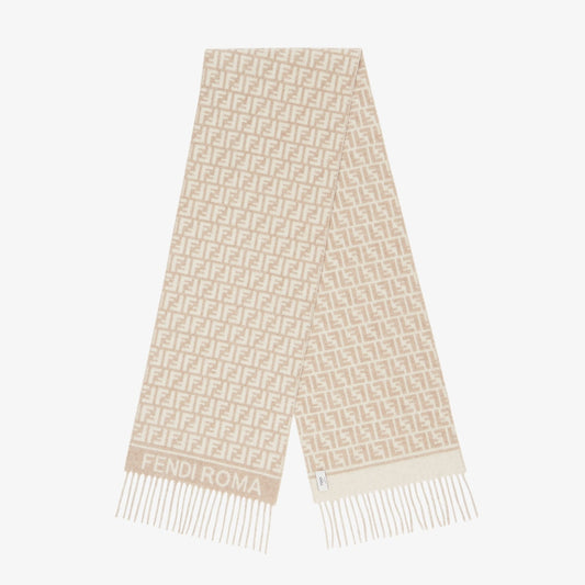 Women's wool/cashmere scarf, beige