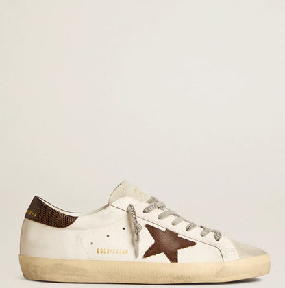 Super-Star made of bio-based material with canvas star and dark brown leather on the heel
