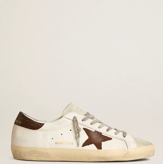 Super-Star made of bio-based material with canvas star and dark brown leather on the heel