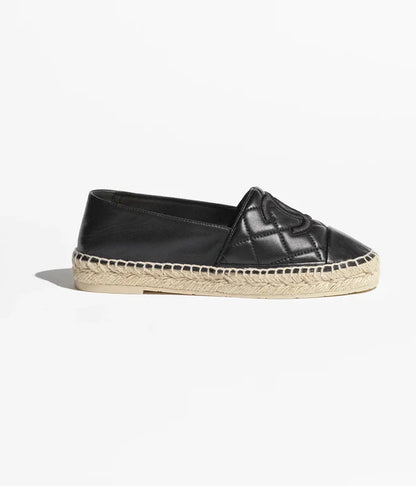 Espadrilles Schwarz/Raffia