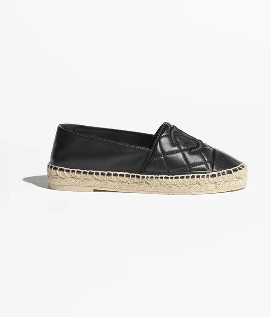 Espadrilles Schwarz/Raffia