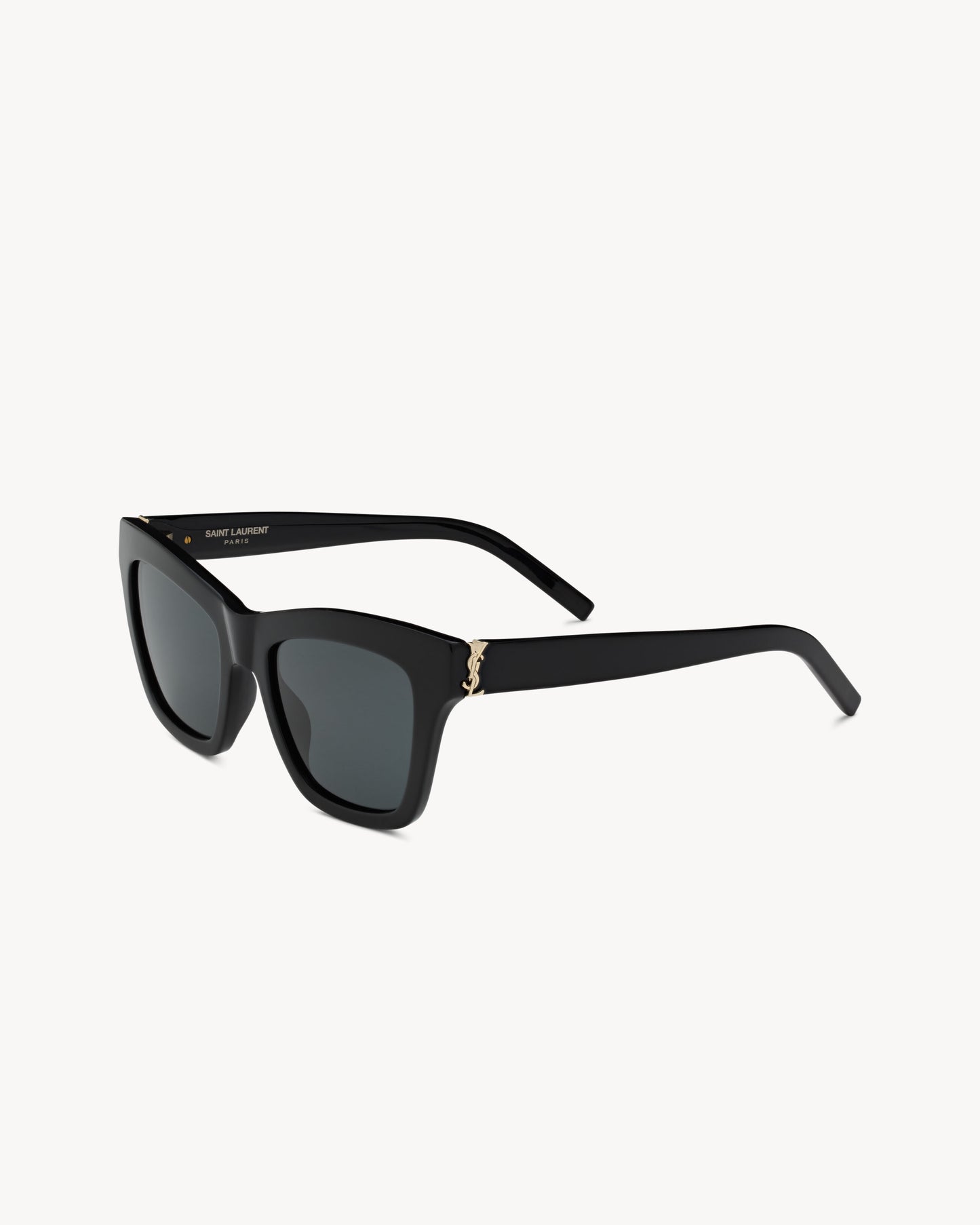 Quadratische Sonnenbrille aus schwarzem Acetat für Damen