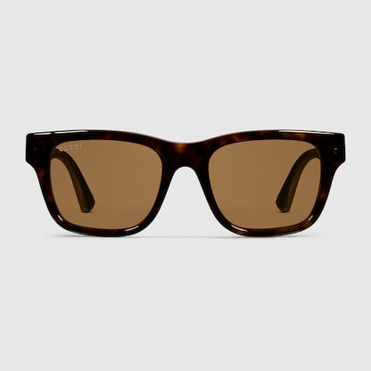 Quadratische Sonnenbrille mit braunen Gläsern Herren
