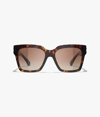 Butterfly-Sonnenbrille aus Havanna-Acetat mit braunen Gläsern