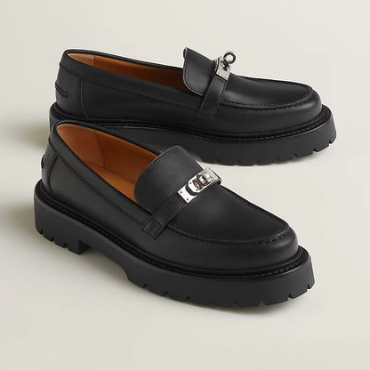 Icone Loafer Schwarzes Leder