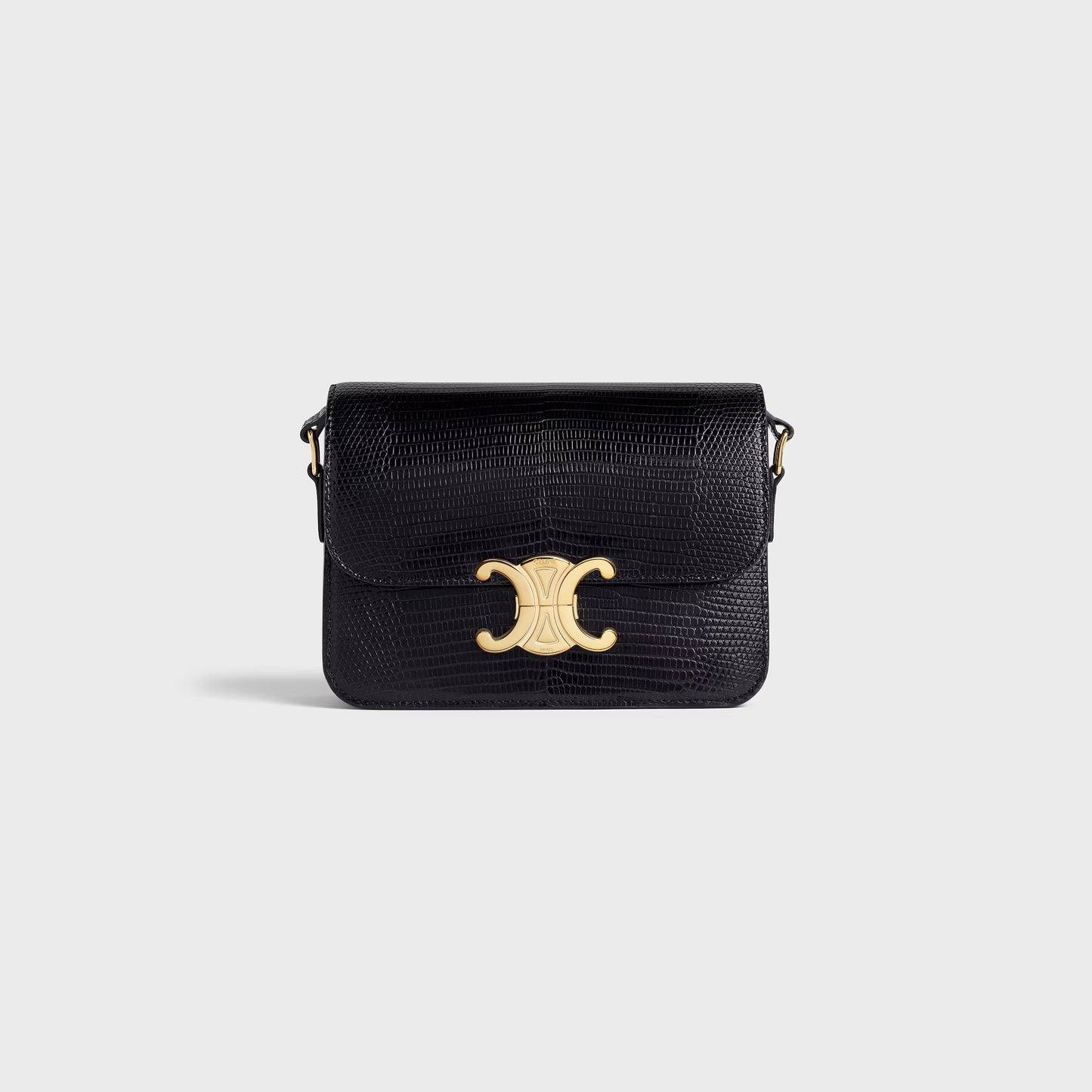 Teen Triomphe Tasche aus Eidechsenleder in Schwarz