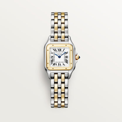 Panthère Uhr kleines Modell aus Silber/Gold