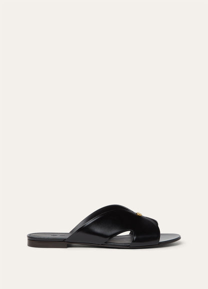 Vera Calfskin Sandals Black